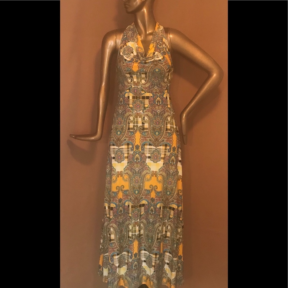 Pretty Young Thing Halter Maxi Dress by Adam & Eve